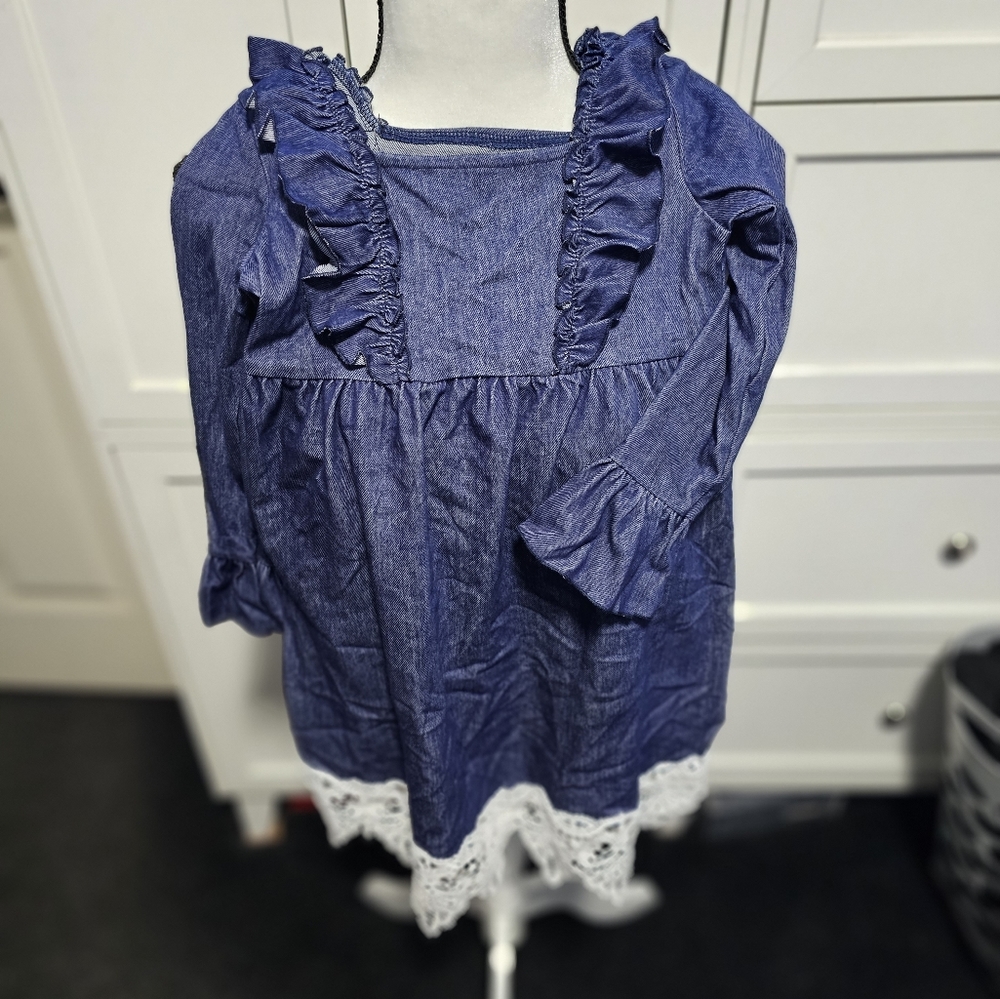 Girls denim like dress